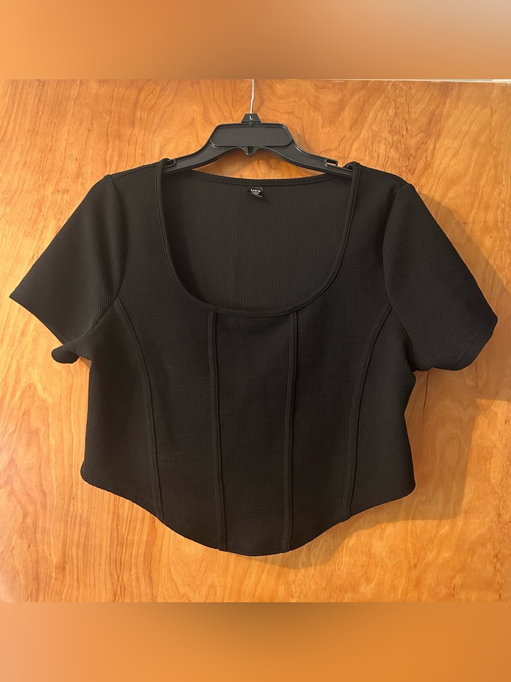 Women’s SHEIN Round Neck Shorts Sleeve Tight Crop Tee
